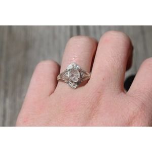 alternative raw diamond engagement ring raw crystal size 4 5 6 7 8 8 9 1…